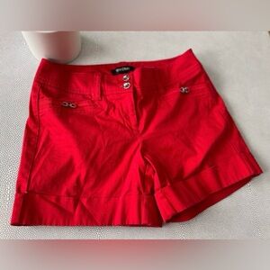 White House Black Market Mid Rise Red Shorts Size 2